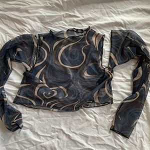 Marble like, sheer top!